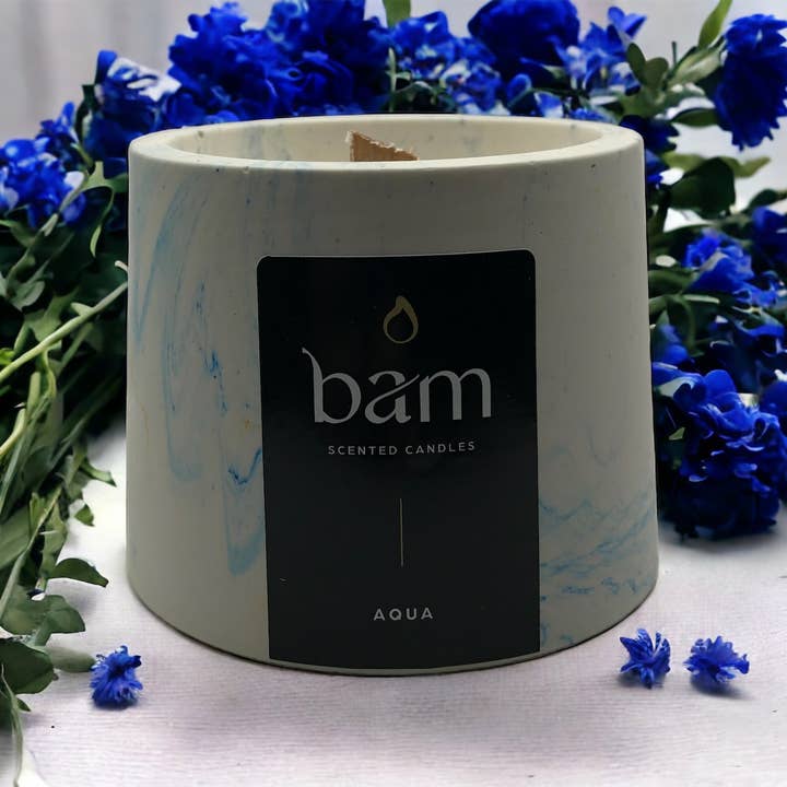 BAM - Wholesale Jar/Filled Candle - BAM - AQUA scented candle - CONE Collection0