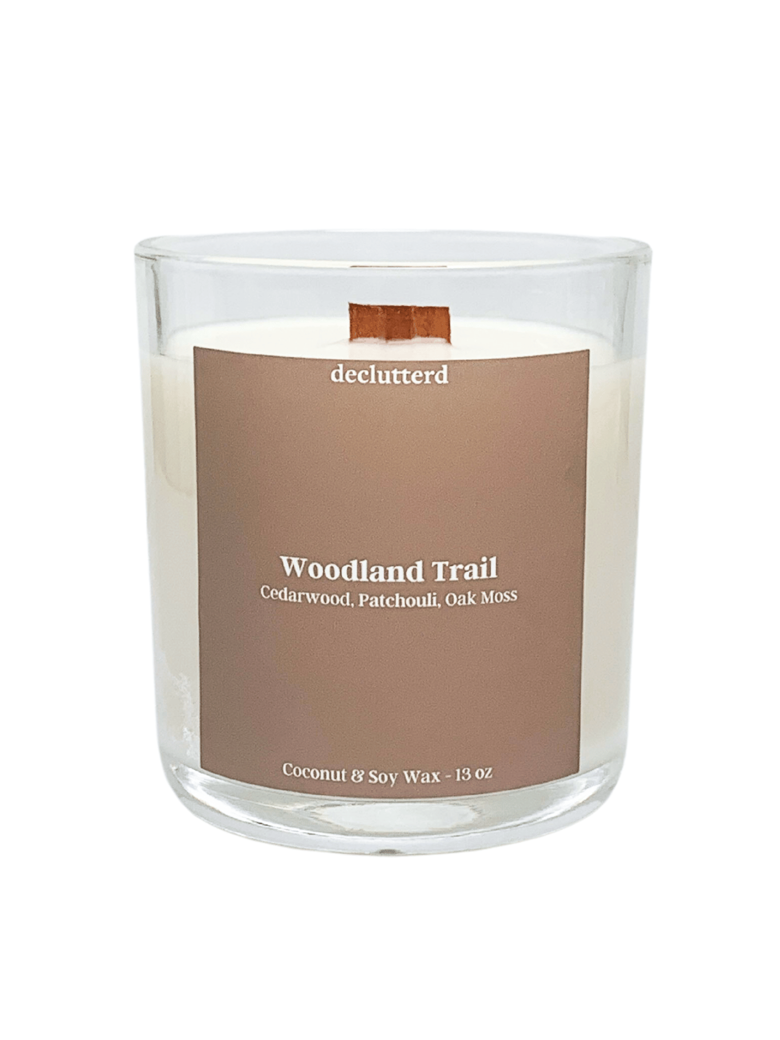 declutterd - Wholesale Jar/Filled Candle - Candle Wood Wick Woodland Trail Non Toxic Coconut Soy Wax1