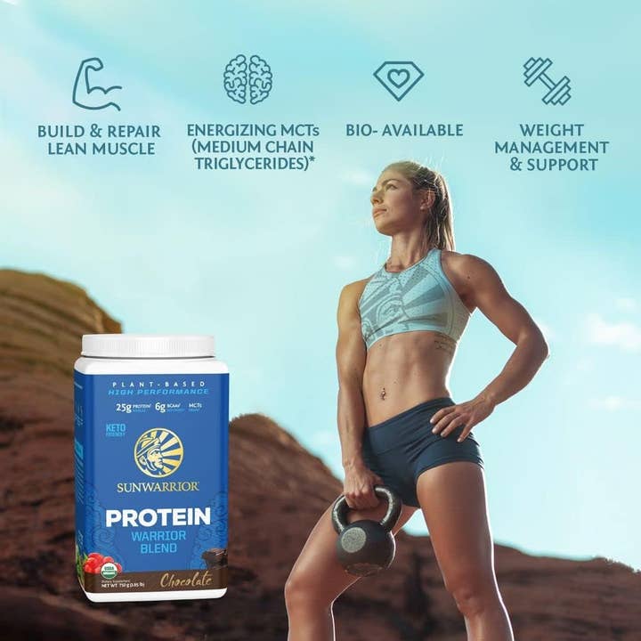 Sunwarrior - Wholesale Protein/Superfood Powder - Warrior Blend Chocolate Protein - Pea Protein Powder5