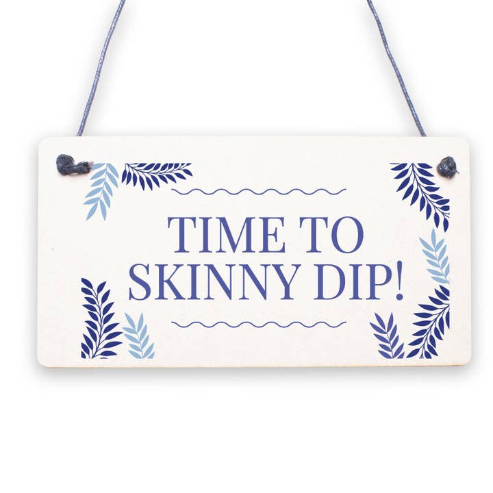 Targa in legno con scritta «We Don't Skinny Dip Chunky Dunk» per la vendita all'ingrosso da parte di 2PersonalShop