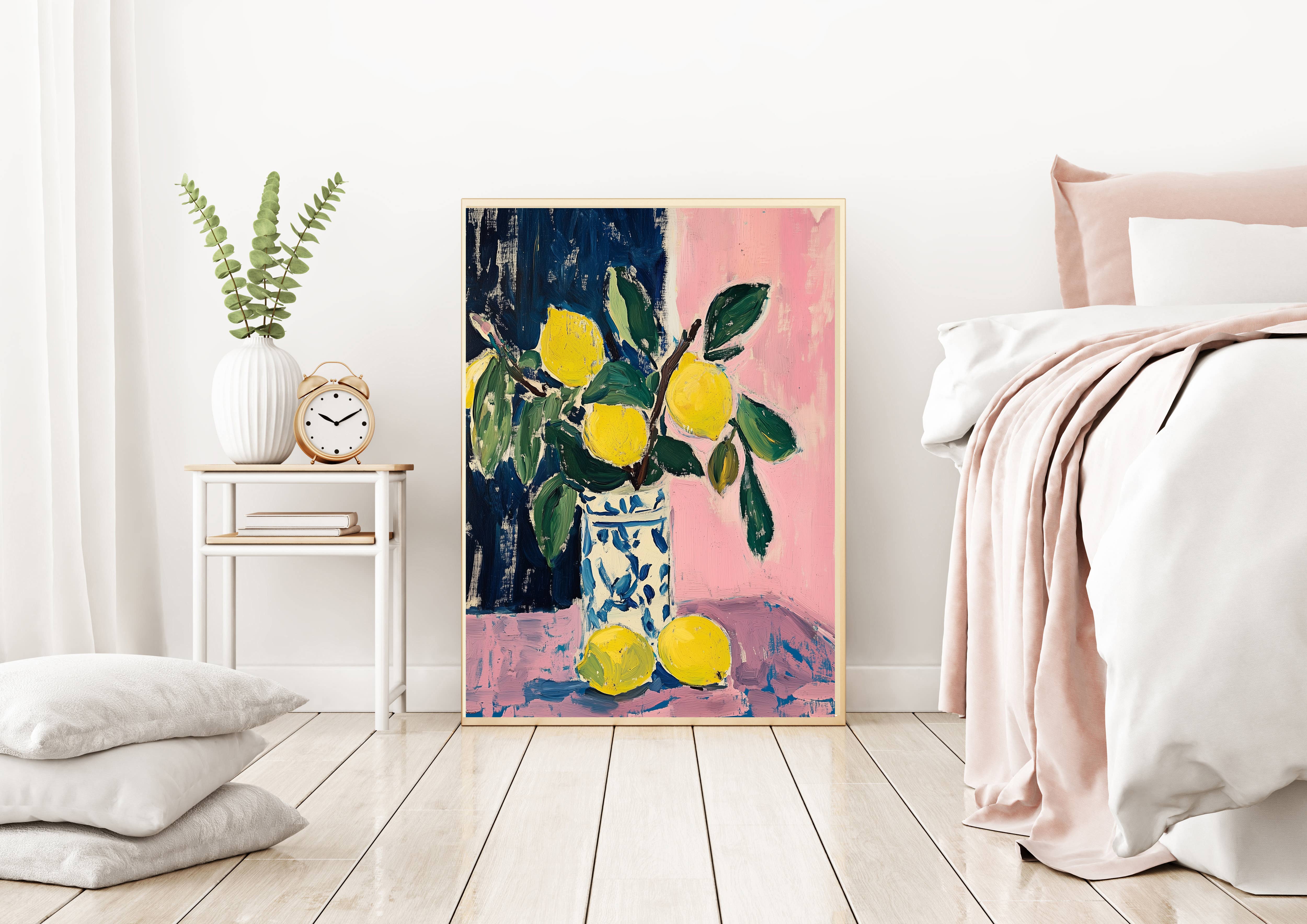 Kumo Art Prints - Wholesale Art Print - Vintage Lemon Tree Painting Citron Art Print1
