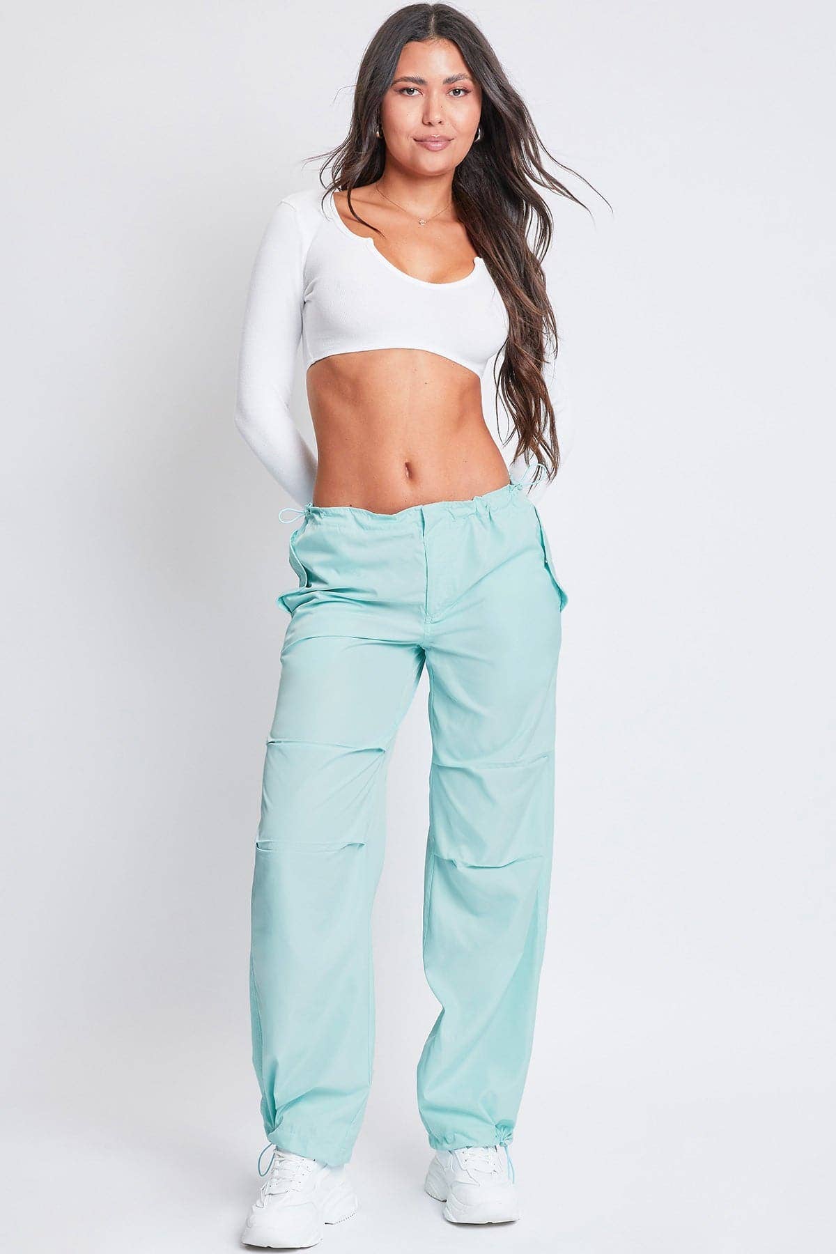YMI - Wholesale Pants - Women's - Relaxed Nylon Parachute Pants-P1761N10
