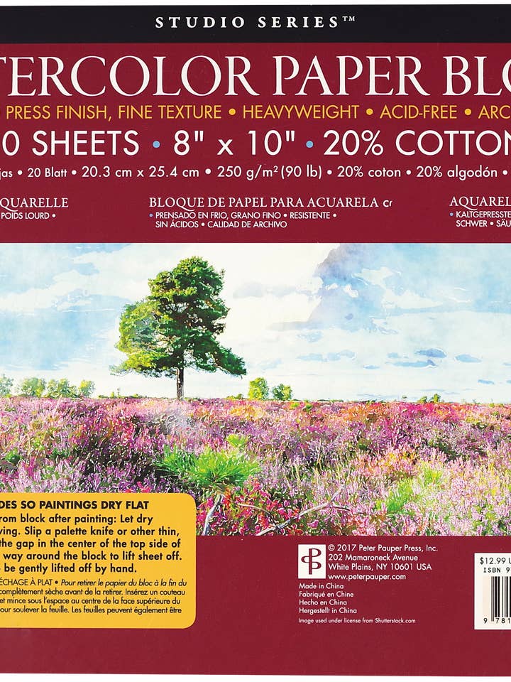 Studio Series Watercolor Paper Block for wholesale by Peter Pauper Press