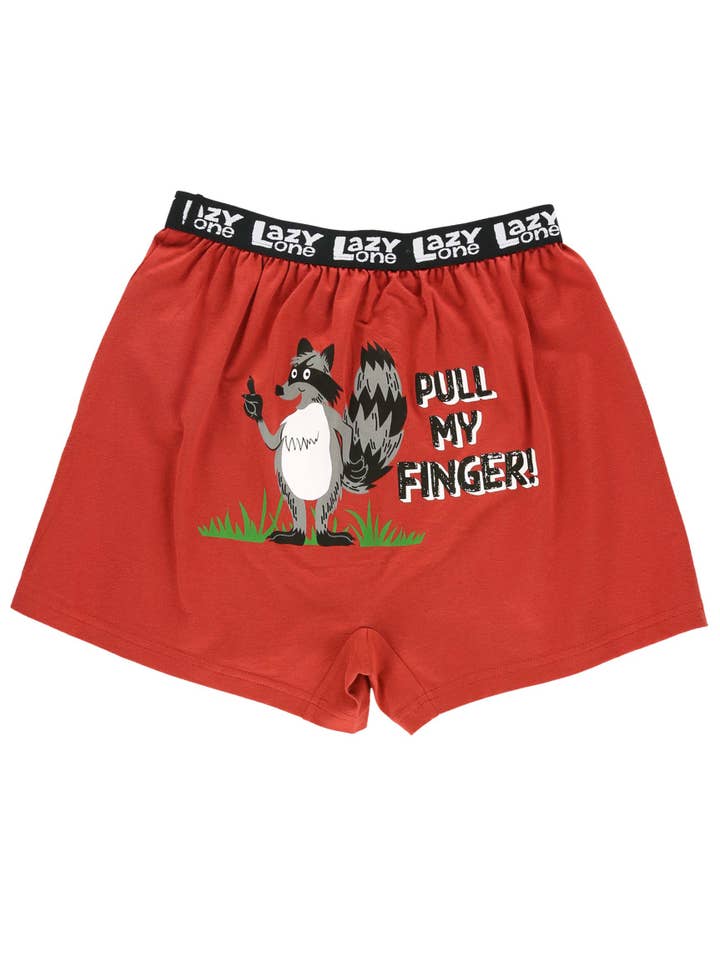 Lazy One - Wholesale Underwear - Men's - Pull My Finger Red Boxer