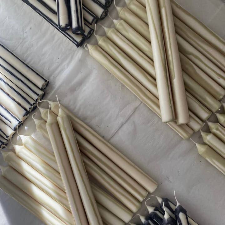 SoieLondon - Wholesale Tapered Candle/Candlestick - Sand Abstract Drip Candle sticks Set. Vegan, soy.5