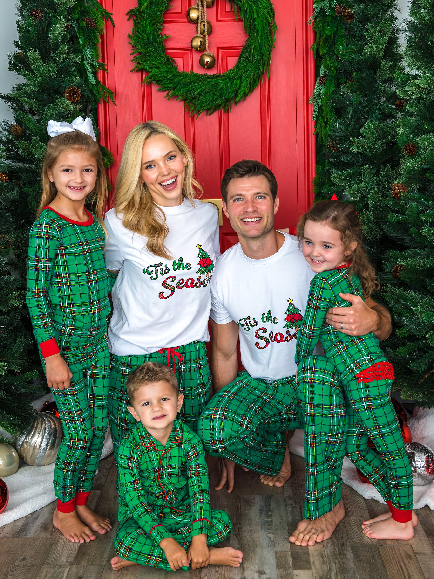 SoftSnooze™ Boys Green Nicholas Plaid Long Sleeve Button Up Pajama Set for wholesale on Faire5