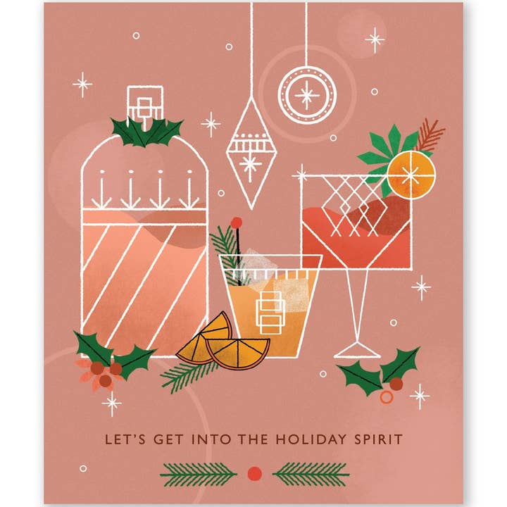 UWP Luxe - Wholesale Christmas Card - Holiday Spirits Pop-up Card-Cheers!1
