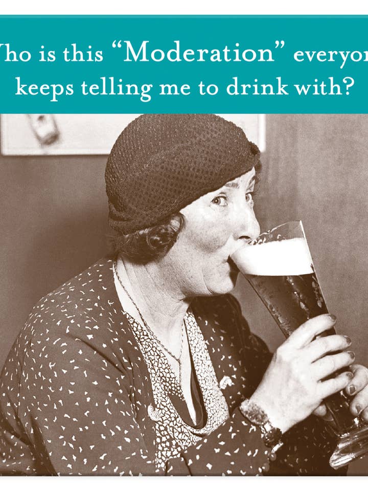 Moderation Coaster for wholesale by Shannon Martin Design