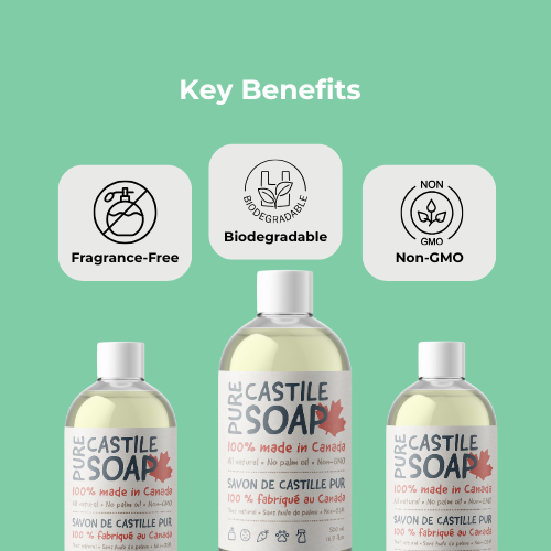 Elan Healthcare – wholesale Body wash/shower gel – Elan Healthcare Pure Castile Soap, 500 ml, Multi-Purpose 3