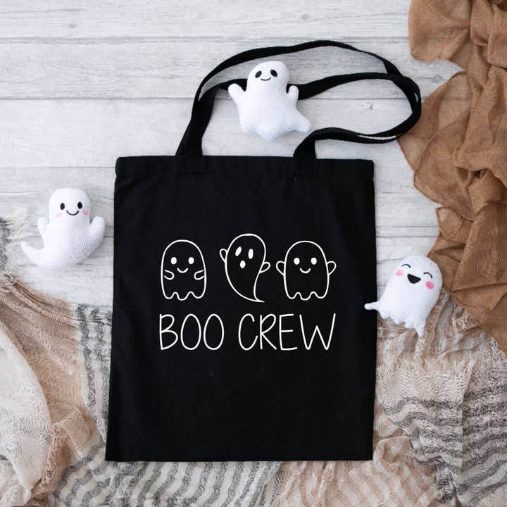 Boo Crew Halloween-draagtas, herbruikbare halloweentas voor wholesale door Hunter Kouture