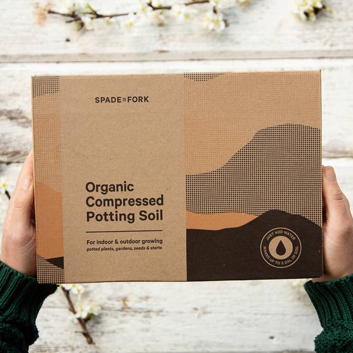 Organic Compressed Potting Soil (expands to 5 gallons) for wholesale by Spade To Fork
