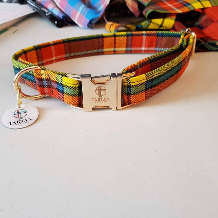 Tartan Terrors – wholesale Pet collar – Dog – Tartan Dog Collar (Medium) - Buchanan Tartan2