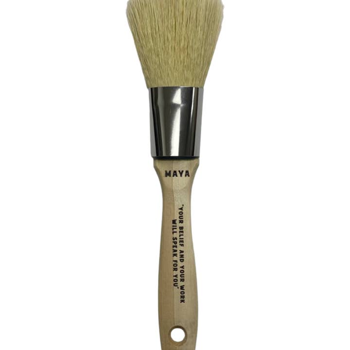 Maya 1" Oval Long Clay and Chalk Artisan Paint Brush for wholesale by Daydream Apothecary