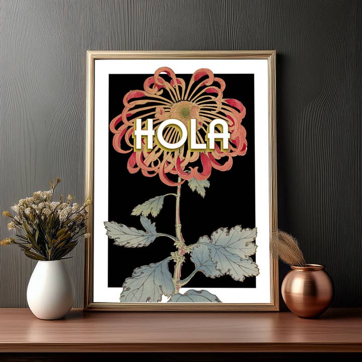 Vintage Flower Art Print – Hola (A4/A3) for wholesale by delaVision