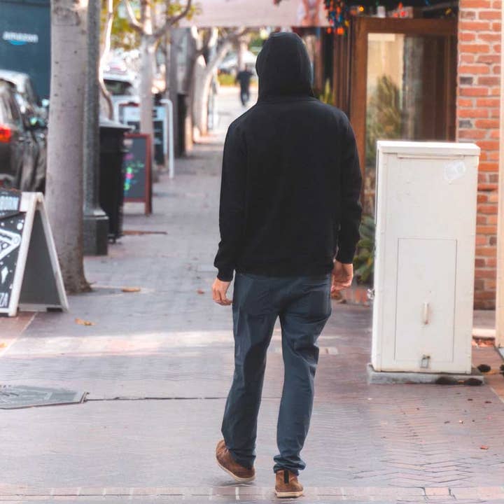 West Path - Wholesale Hoodie - Men's - Organic Cotton Hoodie - Black - Soft Fair Trade Sweater3