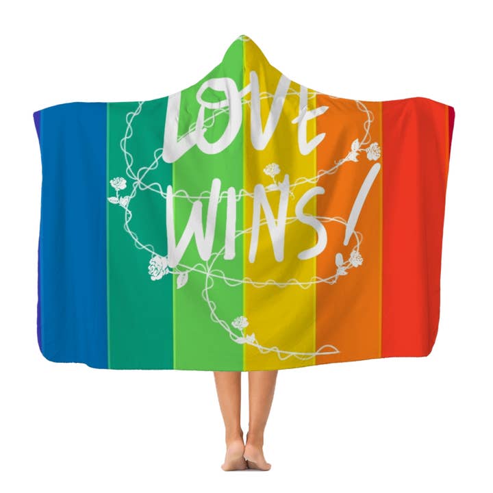 Love Wins Klassische Kapuzendecke für Erwachsene für den Großhandel von IAKAM