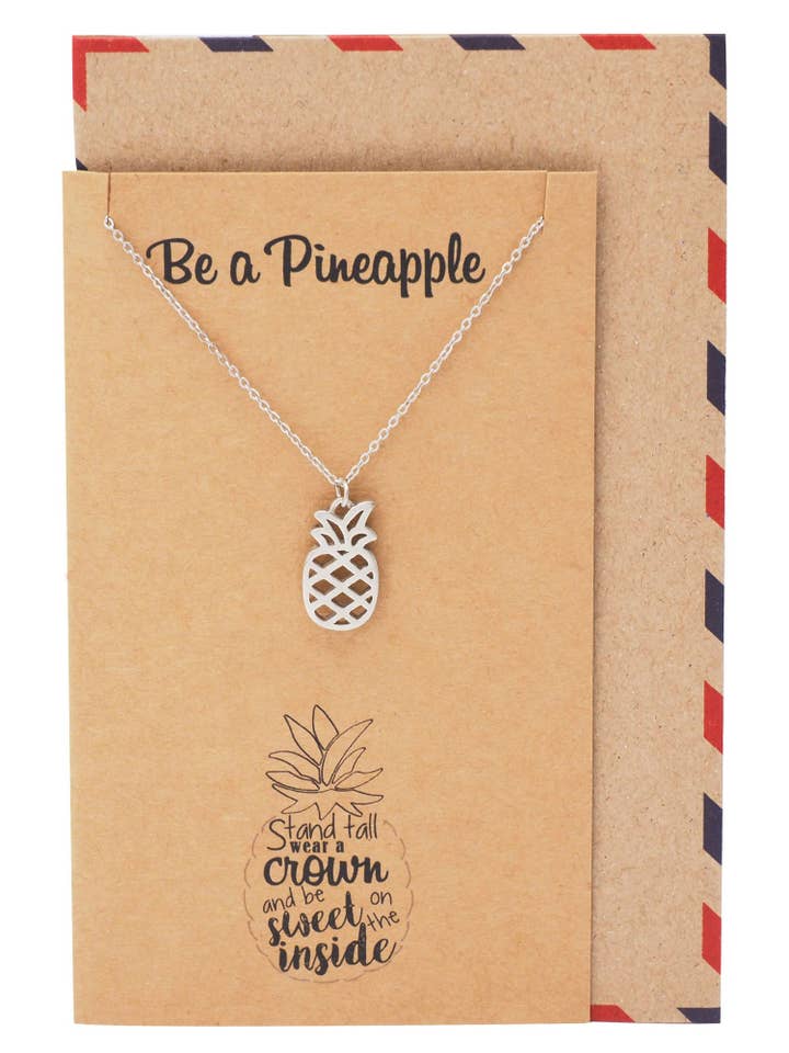 Collana con ciondolo ananas Khalee per donne, ispiratrice e per la vendita all'ingrosso da parte di Quan Jewelry