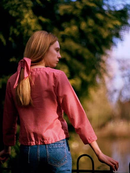 Headscarf - gingham for wholesale by Hoda London