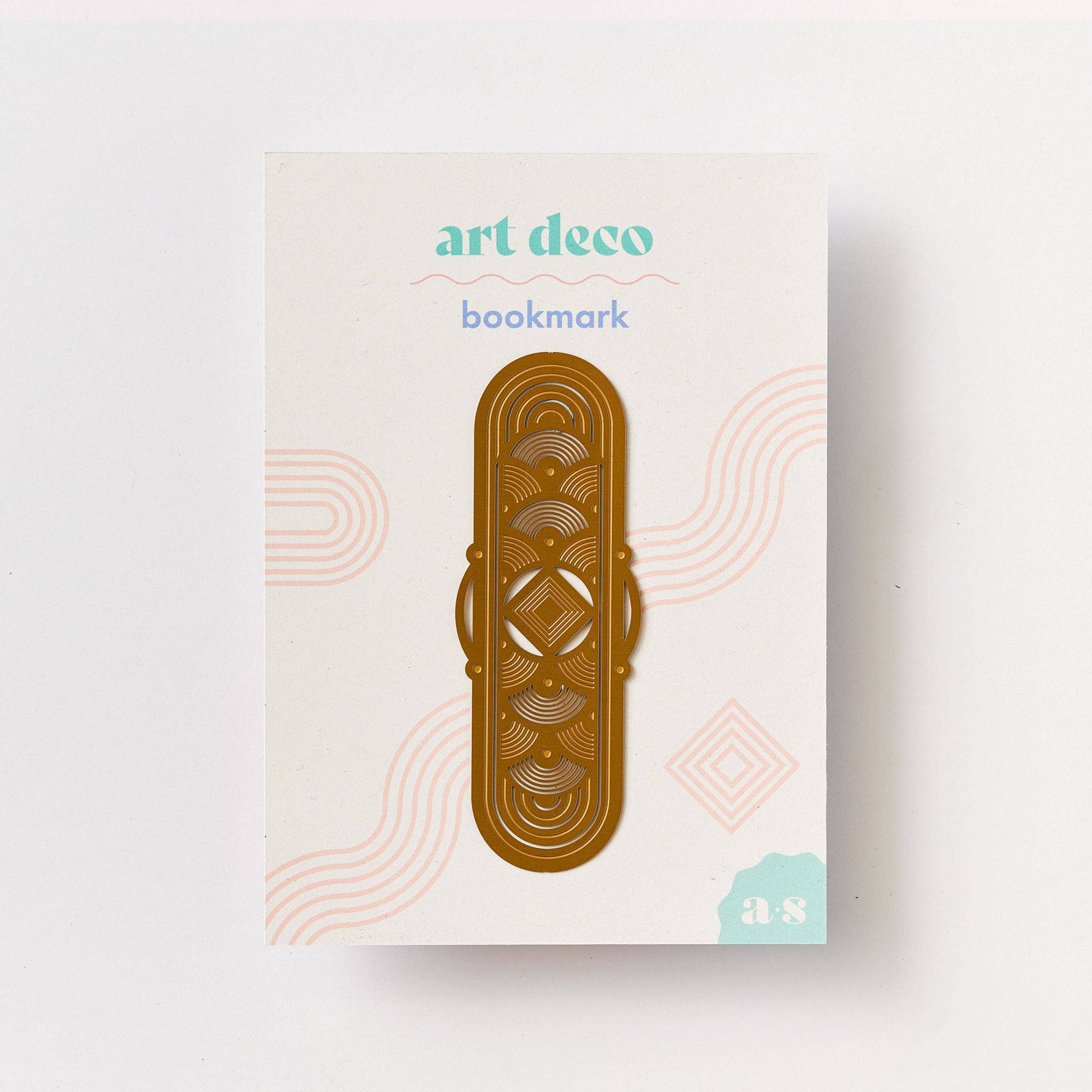 Another Studio UK – wholesale Bookmark – Art Deco Bookmark, Brass Metal Page Marker