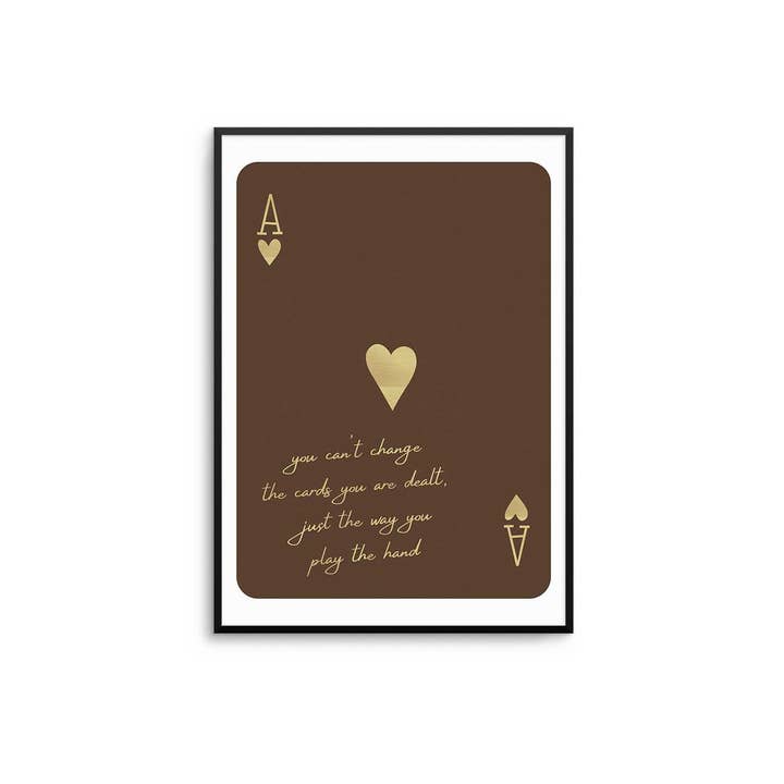 Les cartes que vous avez reçues Imprimé Marron/Or pour la vente par D'LUXE PRINTS