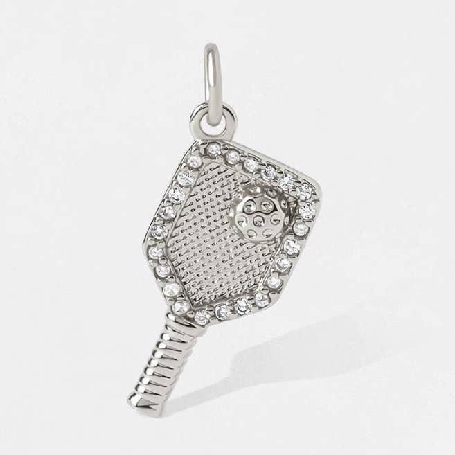 Crystal Serve Pickleball Charm Pendant for wholesale by Origami Owl