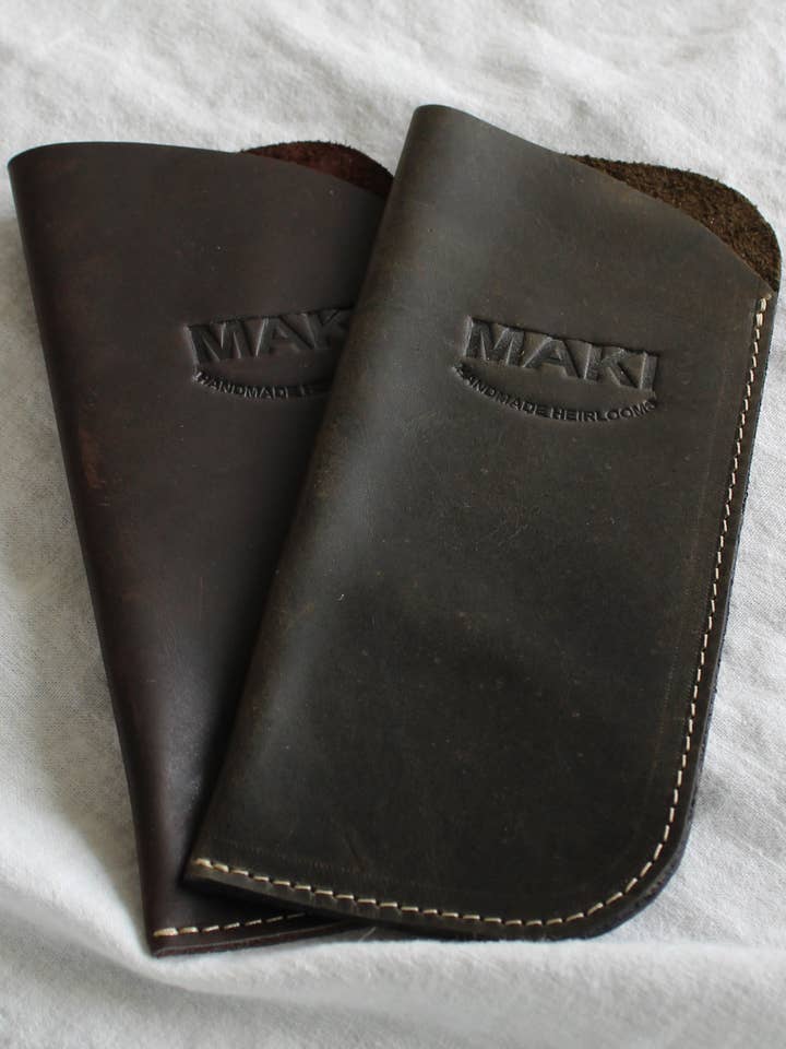 Leather Eye Wear Protective Sleeve for wholesale by Ware by Maki