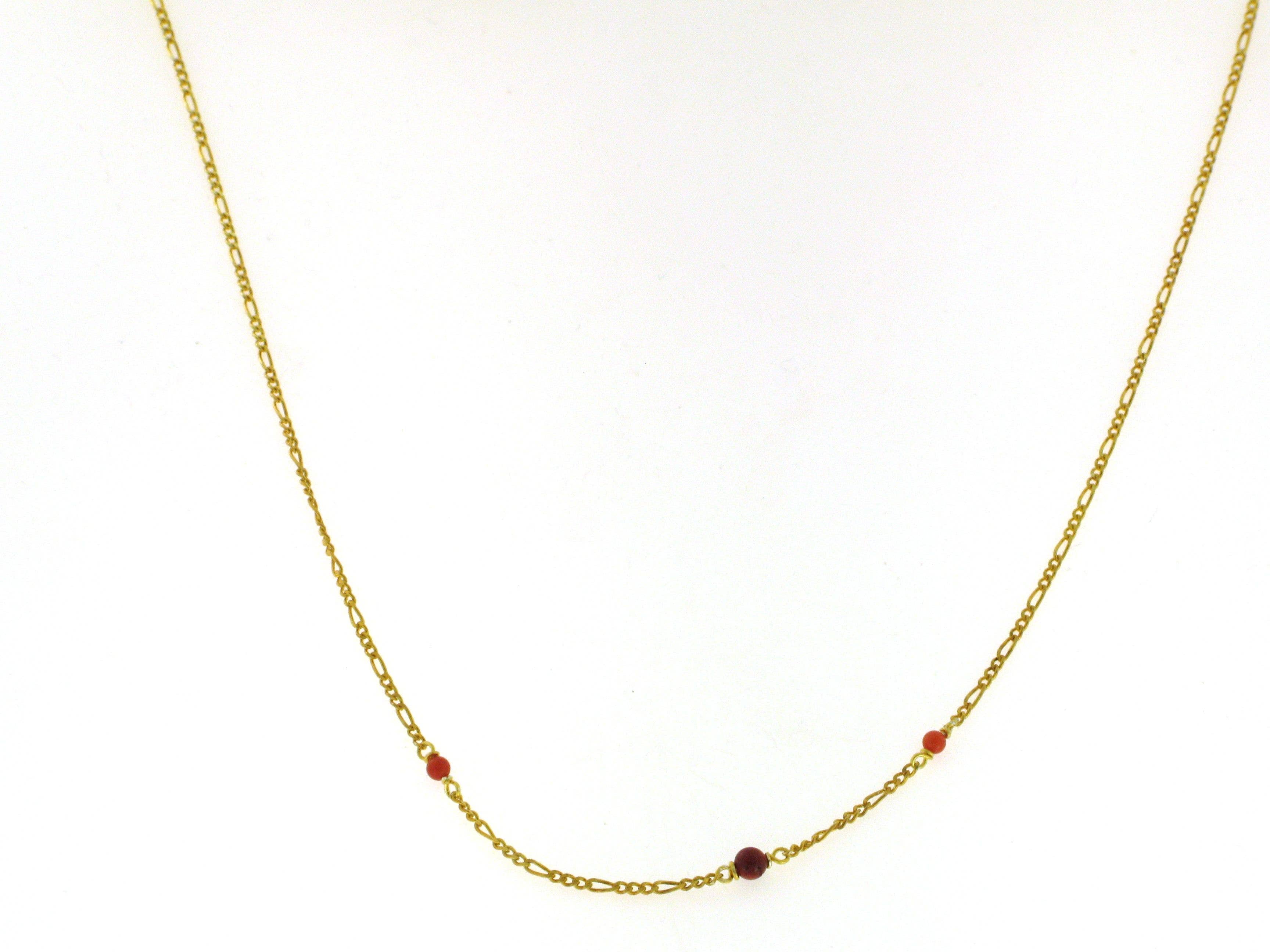 Yneda Jewels - Vendita all'ingrosso Collana con ciondolo/pendaglio - Collana in argento 925 con corallo rosso, pietra preziosa.3