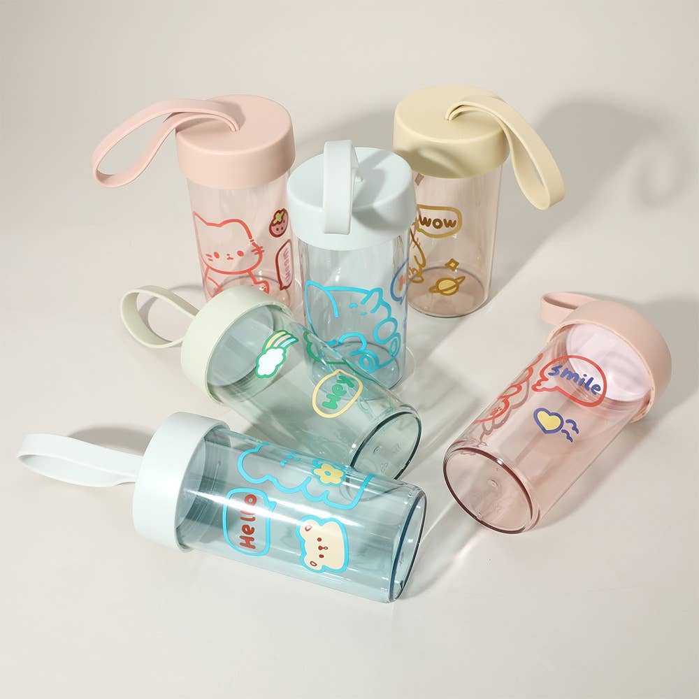 Sensibling Corp. - Wholesale Waterfles - Kinder Dieren Geprinte Transparante Waterfles Draagbare Tumbler7