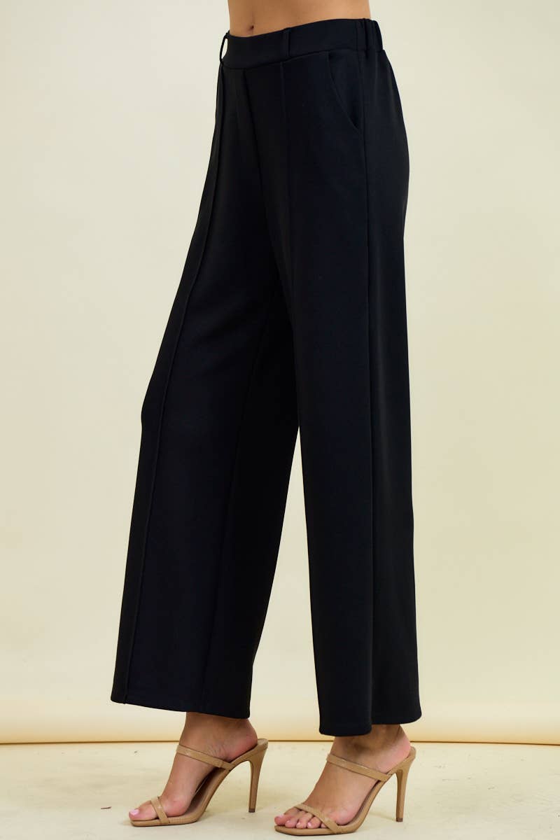 Doe and Rae – Engroshandel Bukser - Dame – SMØRBLØDE BØRSTET MODAL PINTUCK BUKSER - 8839P22