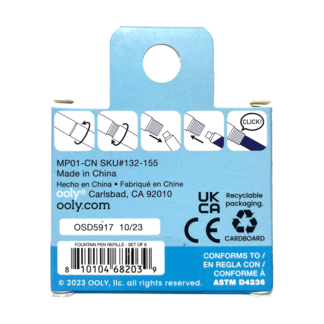 OOLY - Wholesale Ink Pad - Splendid Duo: Fountain Pen Refills - Black & Blue Ink Cartri1