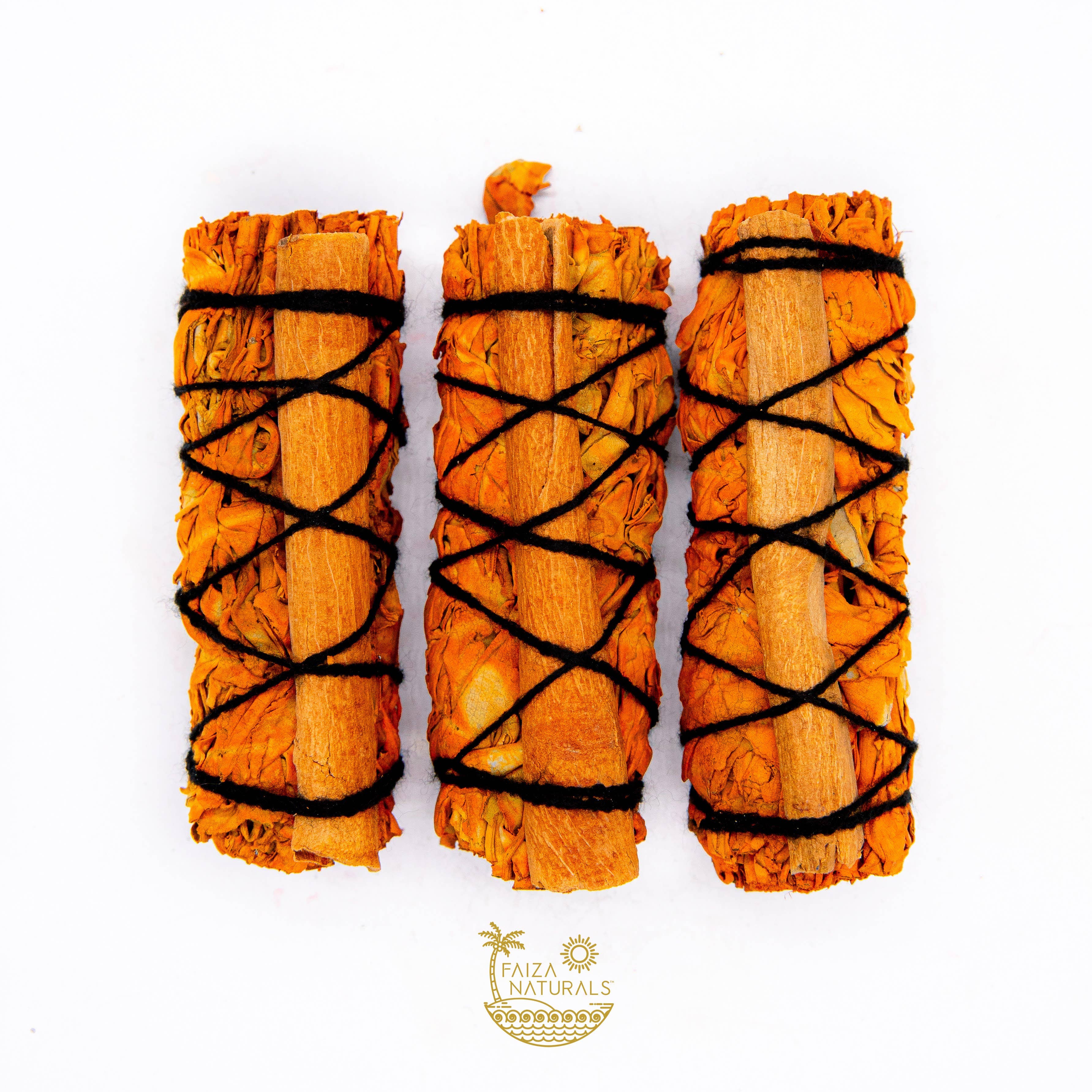 Faiza Naturals - Wholesale Sage Bundle - Pumpkin Spice White Sage Smudge - Limited Time Production