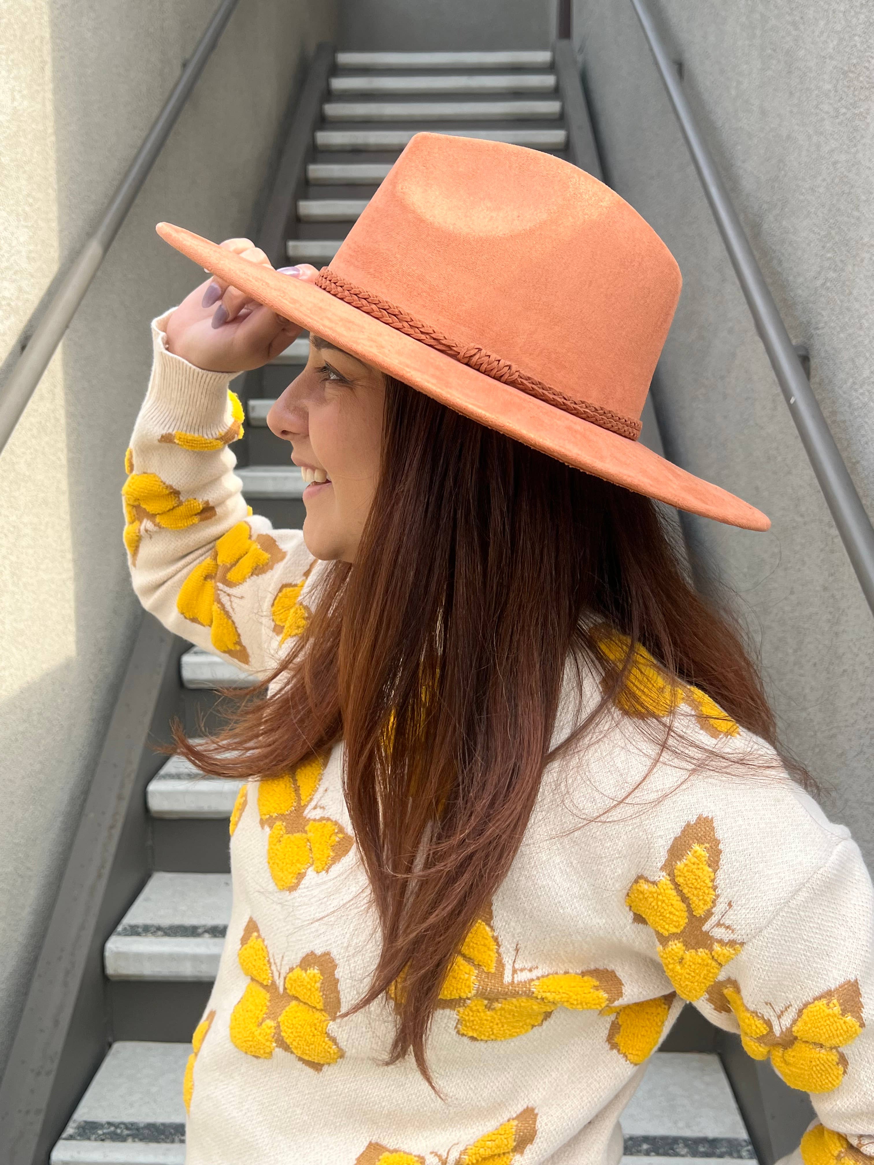 Justin & Taylor - Wholesale Fedora - Women's - Farmers Fest || Braided Belt Brimmed Fedora7