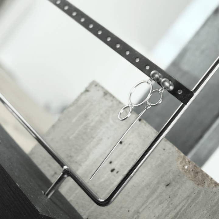 Dansk Copenhagen - Wholesale Dangle Earrings - Theia Asymmetrical Ring Earring Silver Plating2