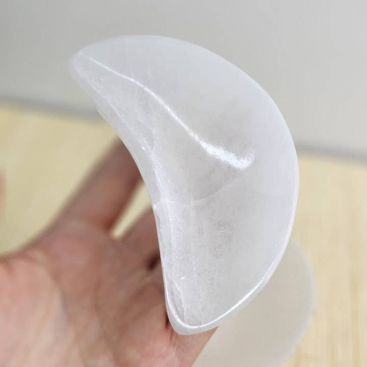 Seleniet Maan Kom Glanzend 12 cm voor wholesale door UNDERSUN.STORE