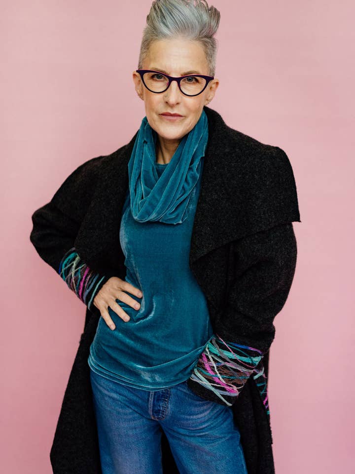 Velvet Cowl in Sage for wholesale by Megan Crook Textiles