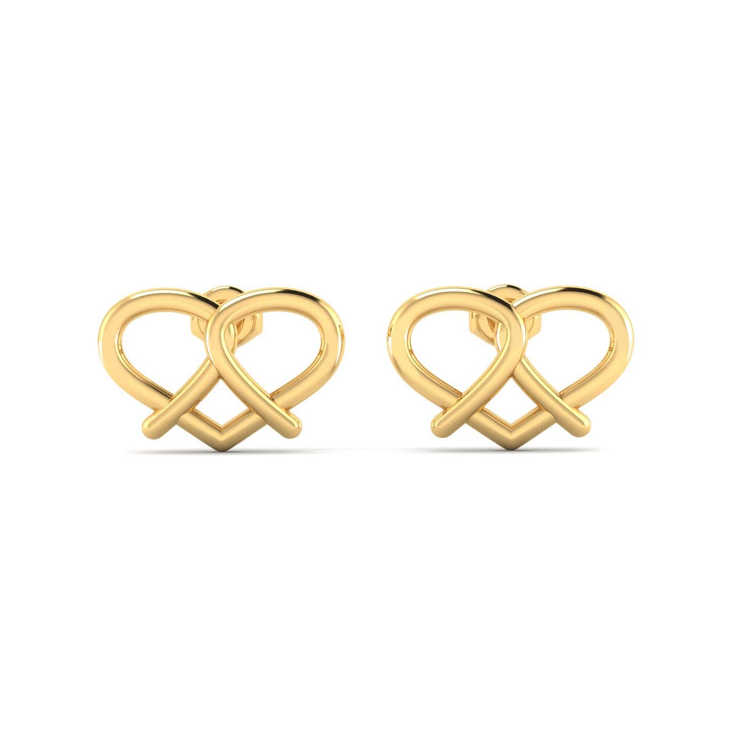 Woidladl - Wholesale Stud/Post Earrings - Heart Pretzel Earrings6