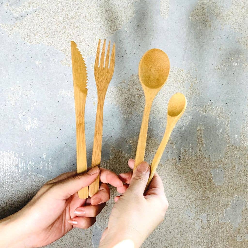 Time Concept - Wholesale Assorti bestekset - Bamboe bestek assorti 4p set0