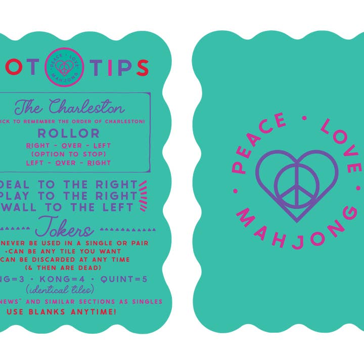 Peace Love Mahjong - Wholesale Card Game - Mahjong Tile Shufflers (Set of 2)10