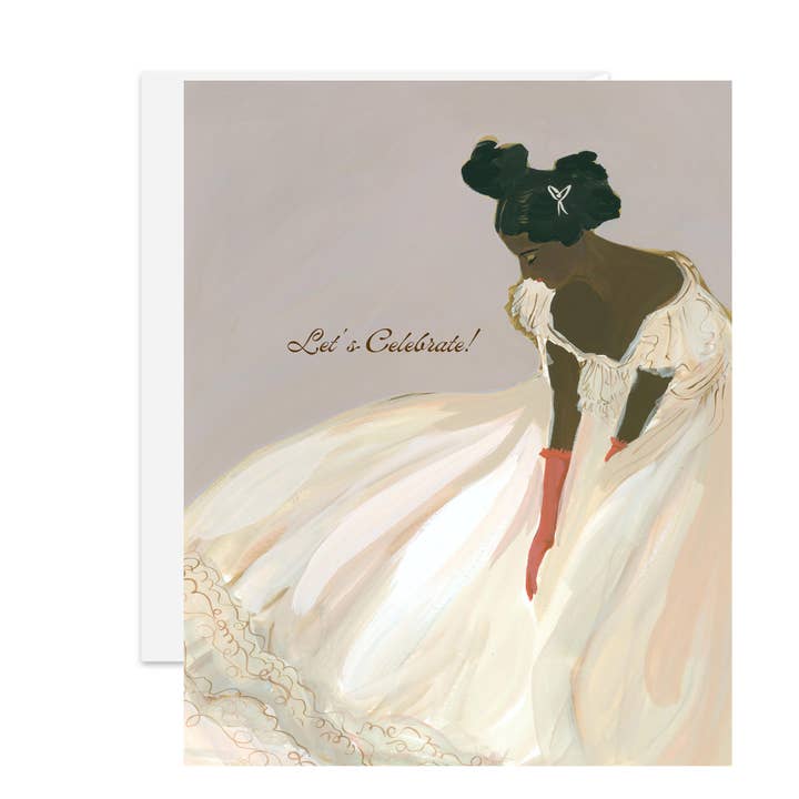 Let's Celebrate Card for wholesale by JANET HILL STUDIO