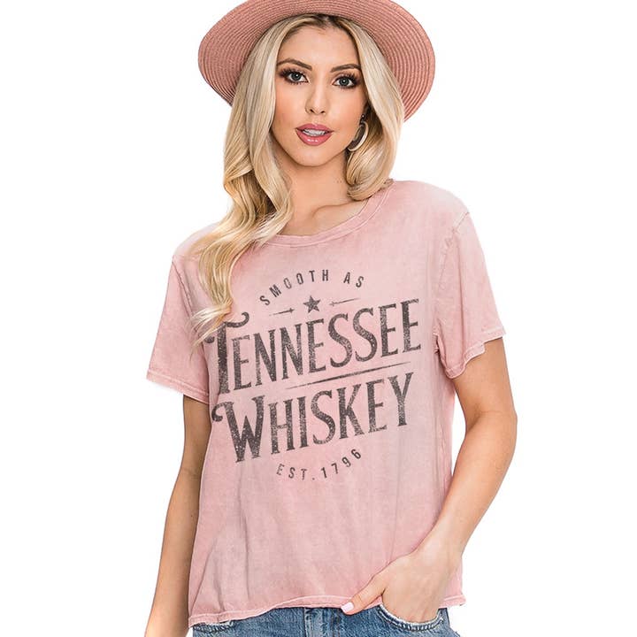 HRTandLUV - Vente T-shirt sérigraphié – femme - HAUT À IMPRIMÉ MINÉRAL TENNESSEE WHISKEY1