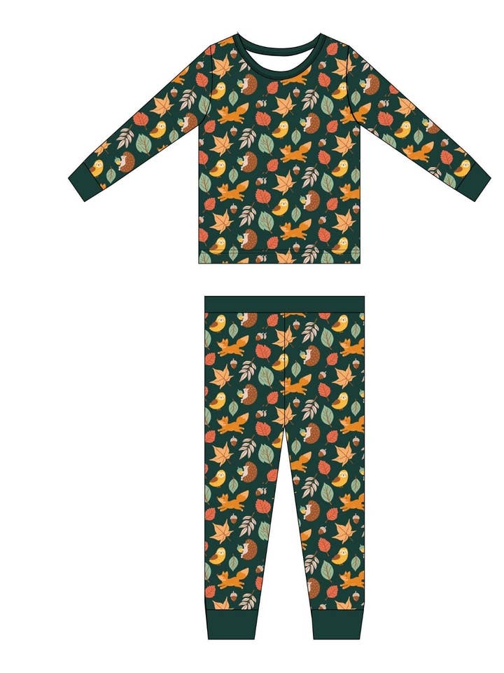 Joan's - Vendita all'ingrosso Completo pigiama - Bambini - Pigiama autunnale in due pezzi in bambù