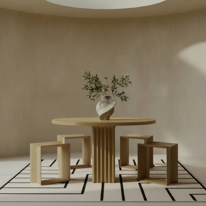 REFLEX Stool - Natural Oil Solid Oak for wholesale by Studio Nordhaven