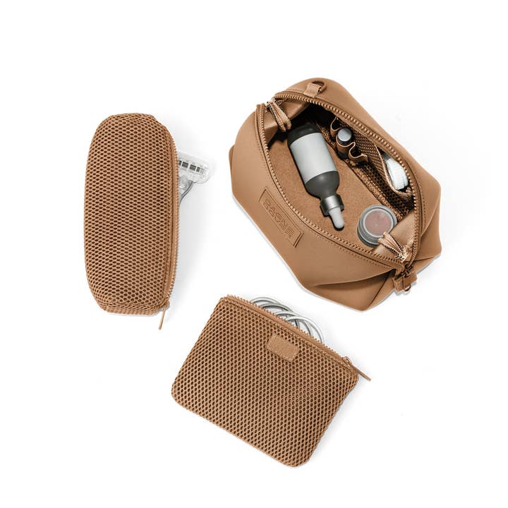 Dagne Dover - Wholesale Toiletry Bag - Women's - Hunter Toiletry Bag in Camel, Large