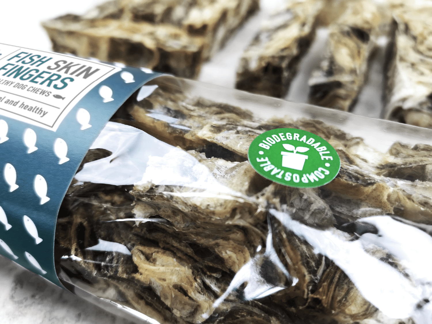 Goodchap's – snacks e guloseimas - Cão por atacado – Pacote Econômico de Dedos de Pele de Peixe | Petiscos e Mordedores para Cães Sem Aditivos6