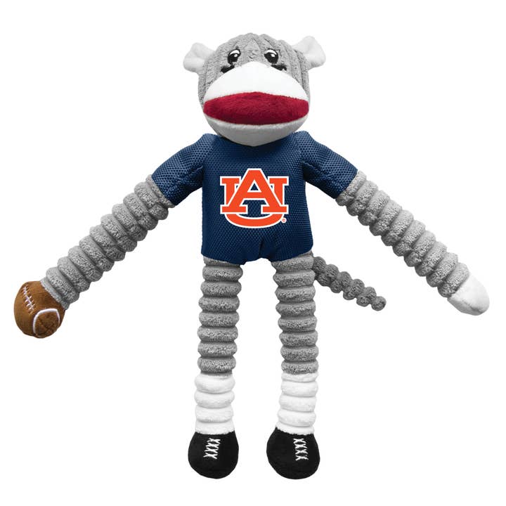 Jouet pour animaux de compagnie NCAA Auburn Tigers Team Sock Singe pour la vente par Little Earth Productions