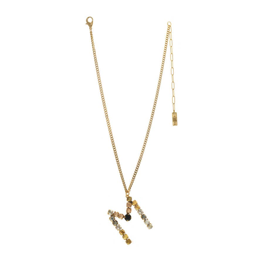 TOVA – wholesale Pendant/charm necklace – Monograms in Colors in Metallics5