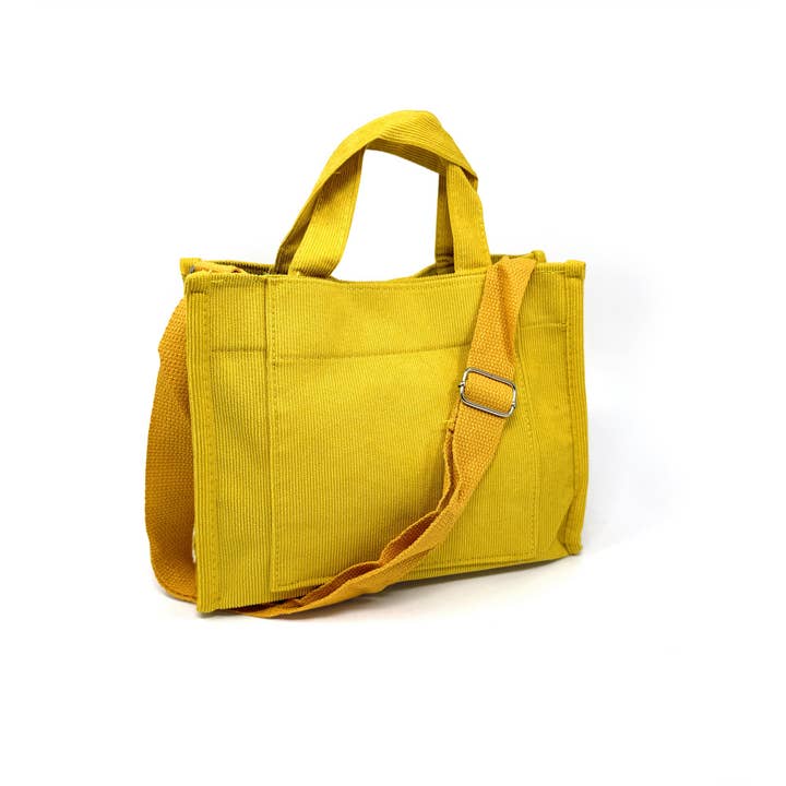 Rainbow Unicorn Birthday Surprise - Wholesale Tote Bag - Women's - Mini Corduroy Tote Crossbody Messenger Bag