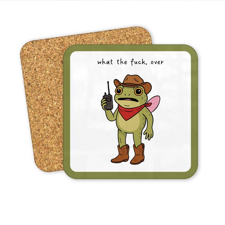 What The Fuck, Over Coaster for wholesale by Sunshine & Lemons Co.