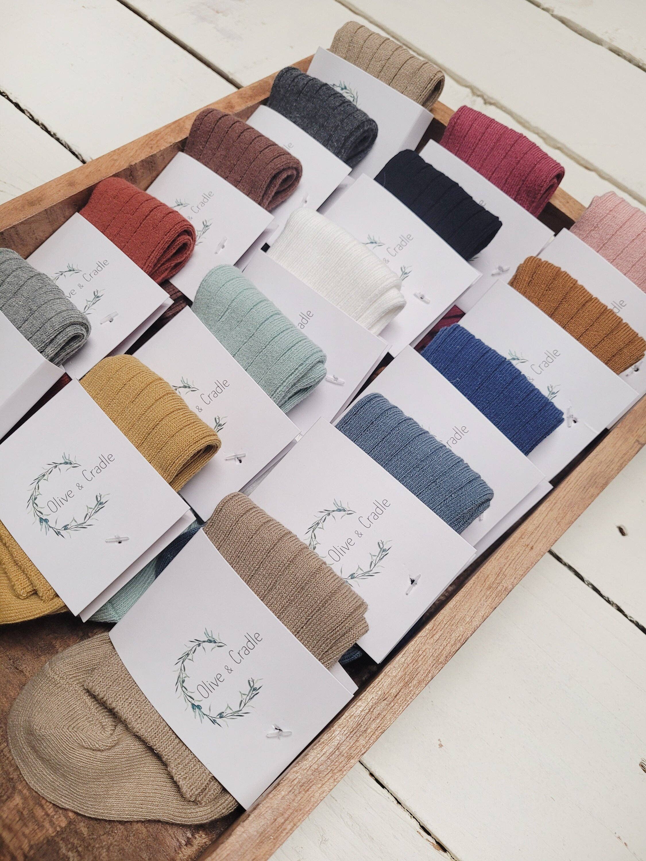 OLIVE & CRADLE - Venta al por mayor Calcetines - Niños - Calcetines acanalados de algodón9