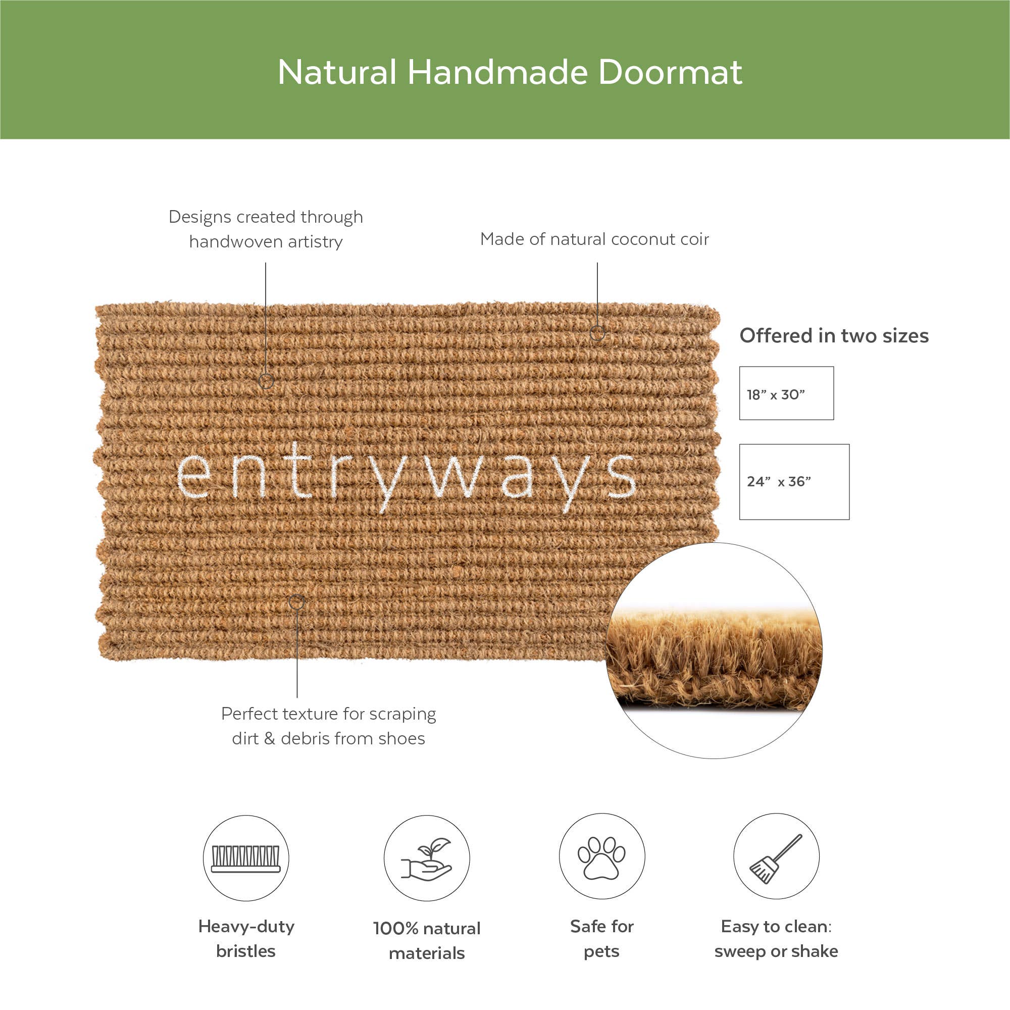 Entryways - Wholesale Door Mat - Knot-ical Handwoven Coconut Fiber Doormat3